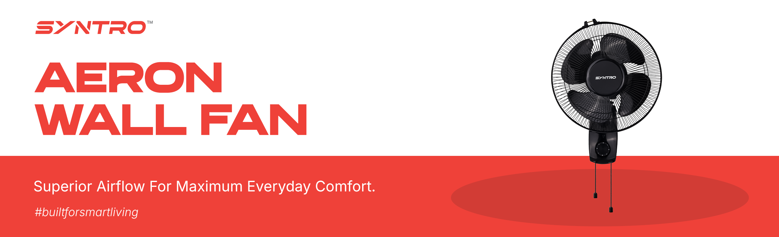Syntro AERON 300 mm Wall Mounted Fan highlight banner